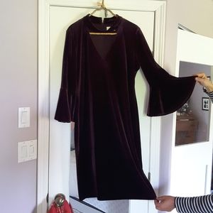 Vintage inspired velvet choker dress